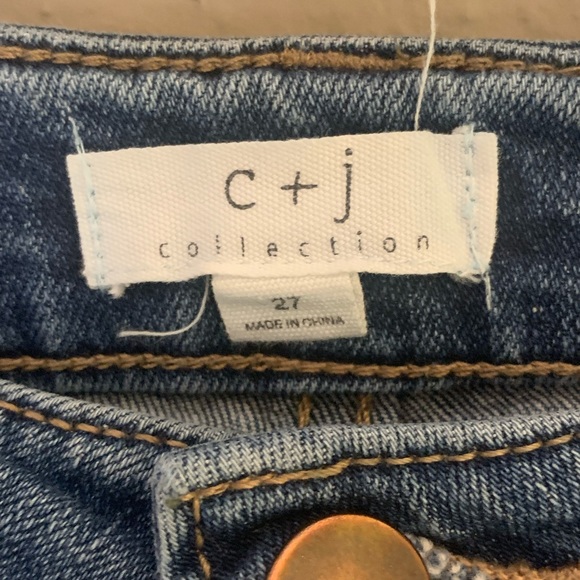 C + J Raw Hem Stretch Jeans (B17) - Picture 3 of 5